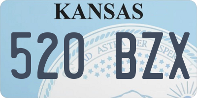 KS license plate 520BZX