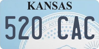 KS license plate 520CAC