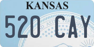 KS license plate 520CAY