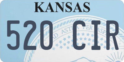 KS license plate 520CIR
