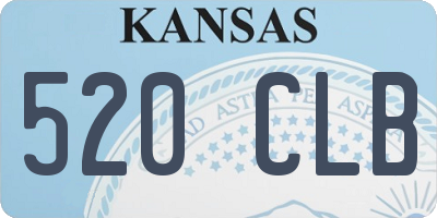 KS license plate 520CLB
