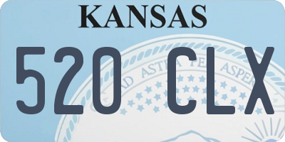 KS license plate 520CLX