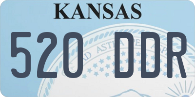 KS license plate 520DDR