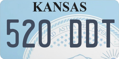 KS license plate 520DDT