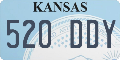 KS license plate 520DDY