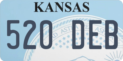KS license plate 520DEB