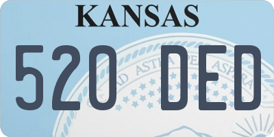 KS license plate 520DED