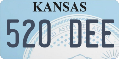 KS license plate 520DEE