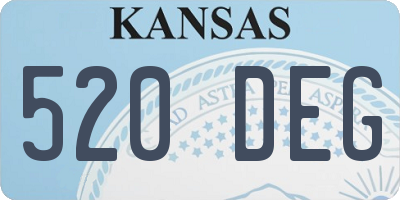 KS license plate 520DEG