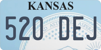 KS license plate 520DEJ