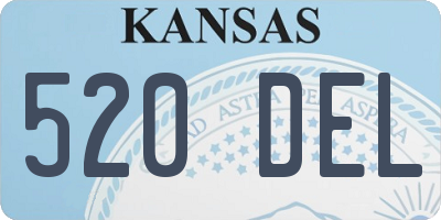 KS license plate 520DEL