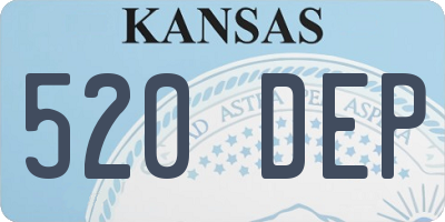 KS license plate 520DEP