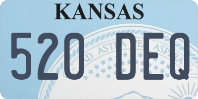 KS license plate 520DEQ