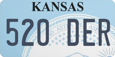 KS license plate 520DER