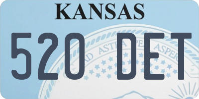 KS license plate 520DET