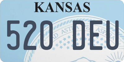KS license plate 520DEU