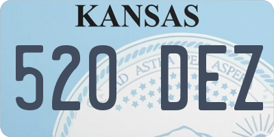 KS license plate 520DEZ