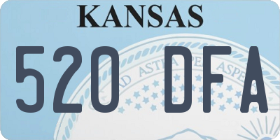 KS license plate 520DFA