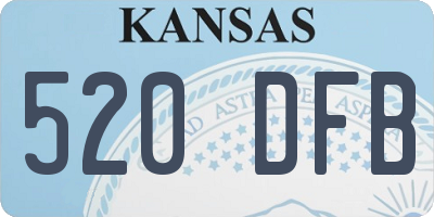 KS license plate 520DFB
