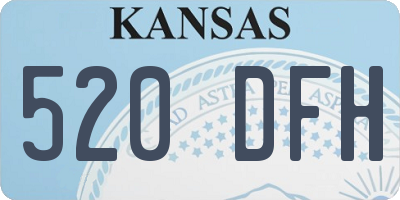 KS license plate 520DFH