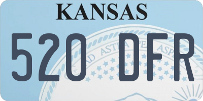 KS license plate 520DFR