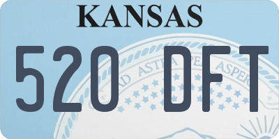 KS license plate 520DFT