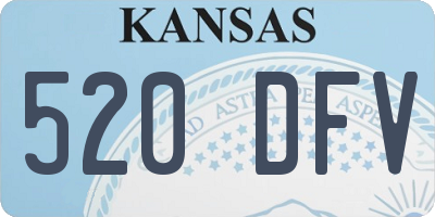 KS license plate 520DFV