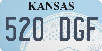 KS license plate 520DGF