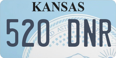 KS license plate 520DNR