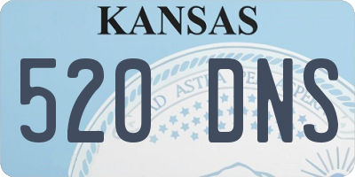 KS license plate 520DNS