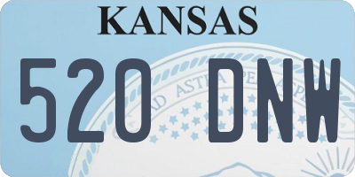KS license plate 520DNW