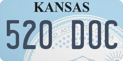 KS license plate 520DOC