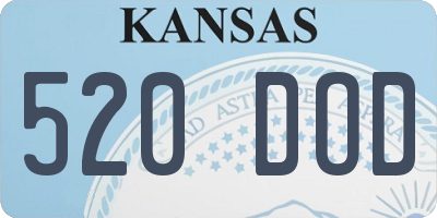 KS license plate 520DOD