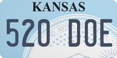 KS license plate 520DOE