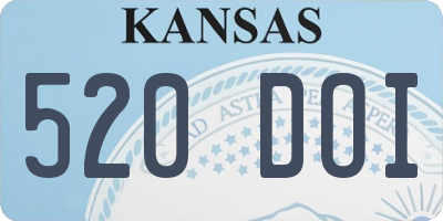 KS license plate 520DOI