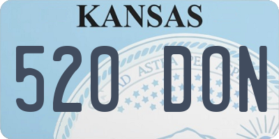 KS license plate 520DON