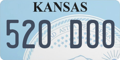 KS license plate 520DOO