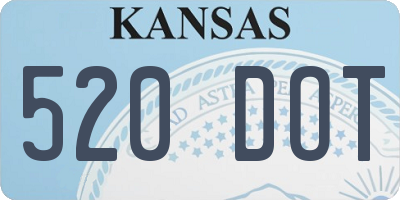 KS license plate 520DOT