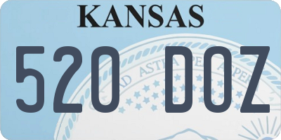KS license plate 520DOZ