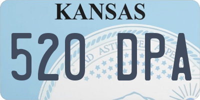 KS license plate 520DPA