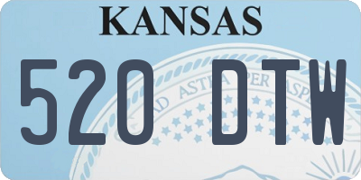 KS license plate 520DTW
