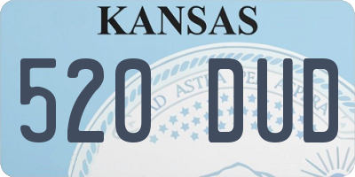 KS license plate 520DUD