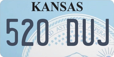 KS license plate 520DUJ