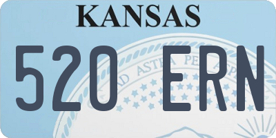 KS license plate 520ERN