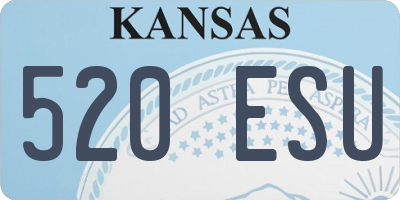 KS license plate 520ESU