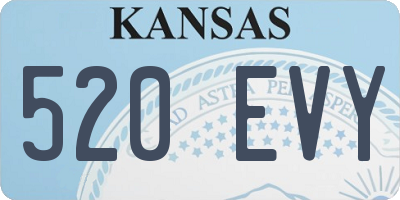 KS license plate 520EVY