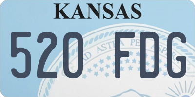 KS license plate 520FDG