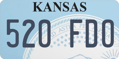 KS license plate 520FDO