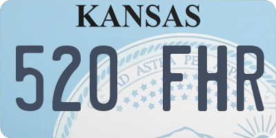 KS license plate 520FHR