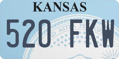 KS license plate 520FKW
